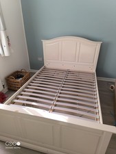 Ikea Double Bed Frame with Wooden Slats.