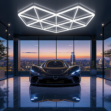 Super Bright Hexagon Garage Lights - 27 Pack LED 6500K for Any Space