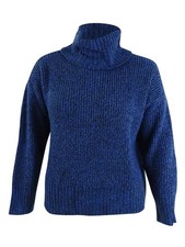 Sanctuary Women's The Roll Neck Sweater L, Web Blue/Black
