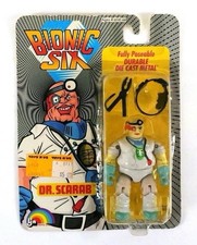 1986 LJN Toys Bionic Six DR SCARAB DIE CAST Action Figure - Mint On Card