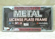 University Of South Alabama Jaguars Metal Car Tag Frame NCAA New In Plastic