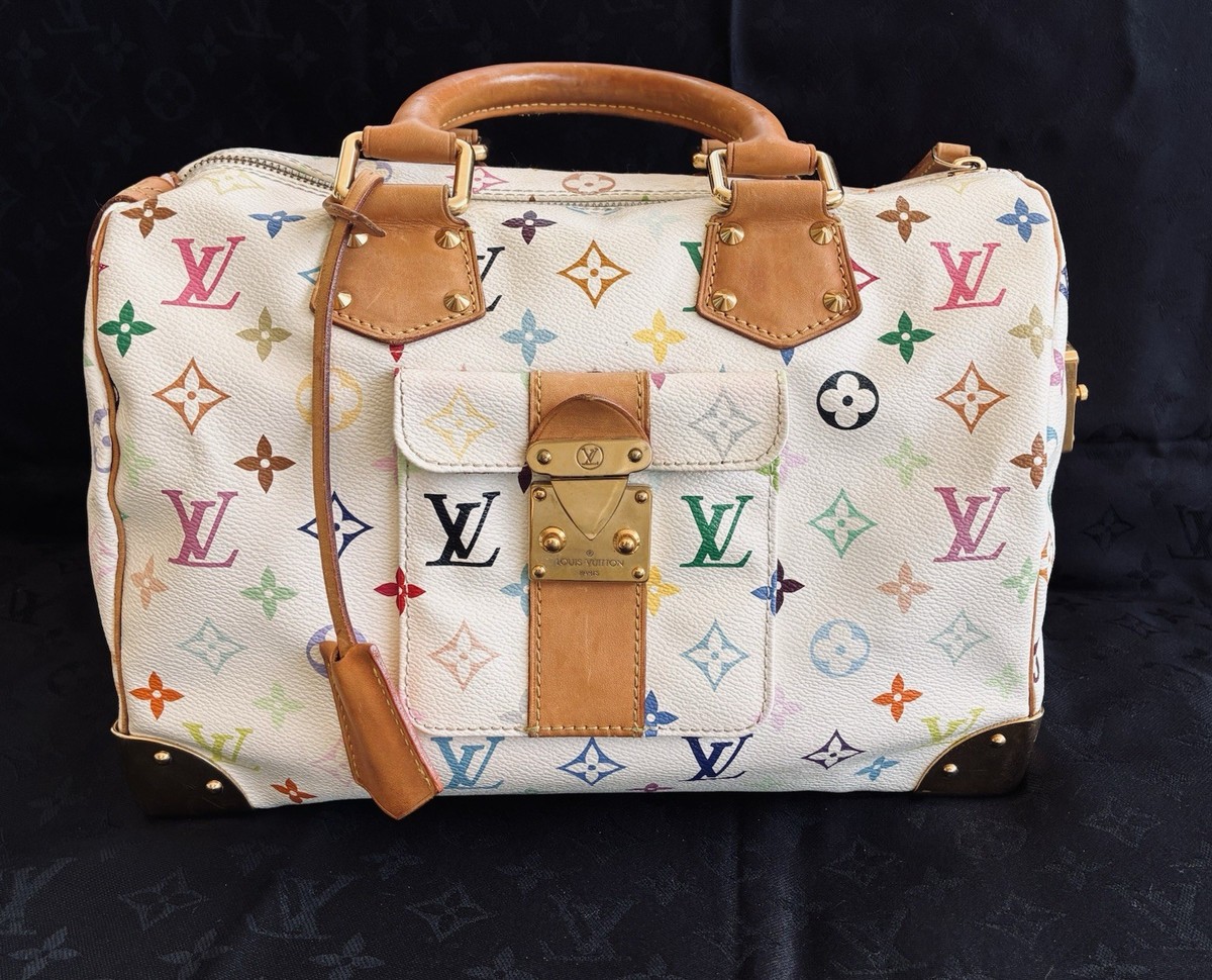 Louis Vuitton Multicolore Speedy 30 Takashi Murakami White Fashion
