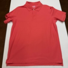 Croft Barrow Easy Care Polo Shirt Men s Medium Red Short Sleeve Cotton Blend