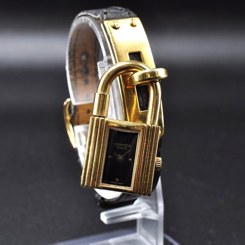 Hermes Kelly Quartz W Engraved Gold Watch Battery Has Been Replaced