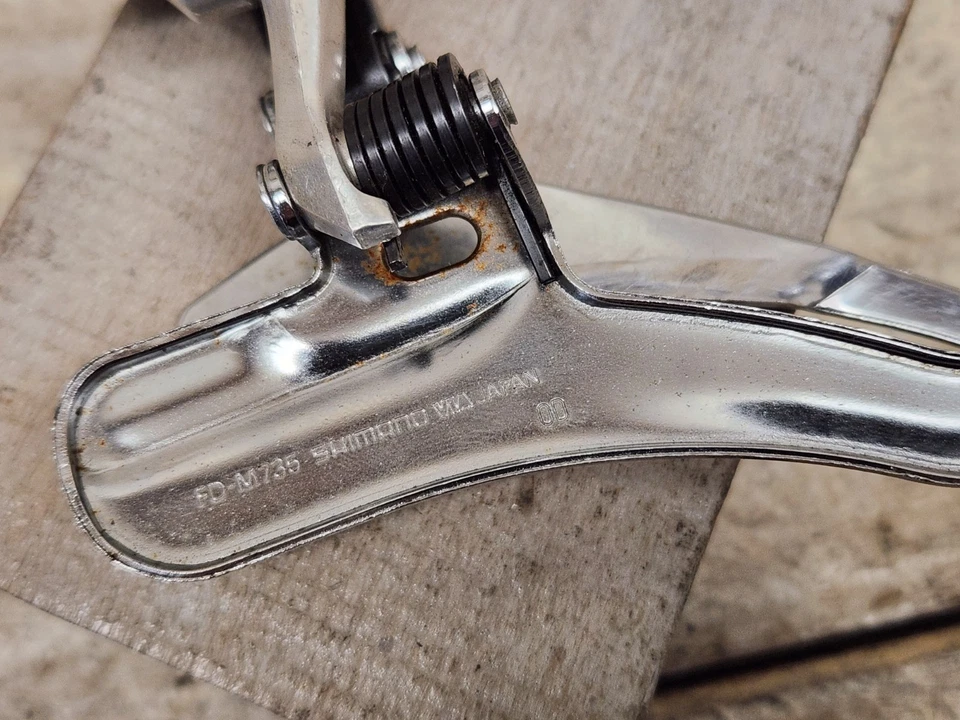 Vintage Shimano Deore XT FD-M735 Front Derailleur 31.8 Bottom Pull 3x Road Japan - Image 4 of 4