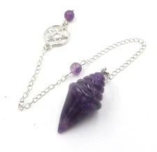Amethyst Pendulum Pendant For Divination - FREE SHIPPING