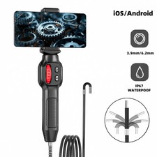 Borescope Endoscope with 360 View, 210 Articulation, 39.37 in Probe, IP67