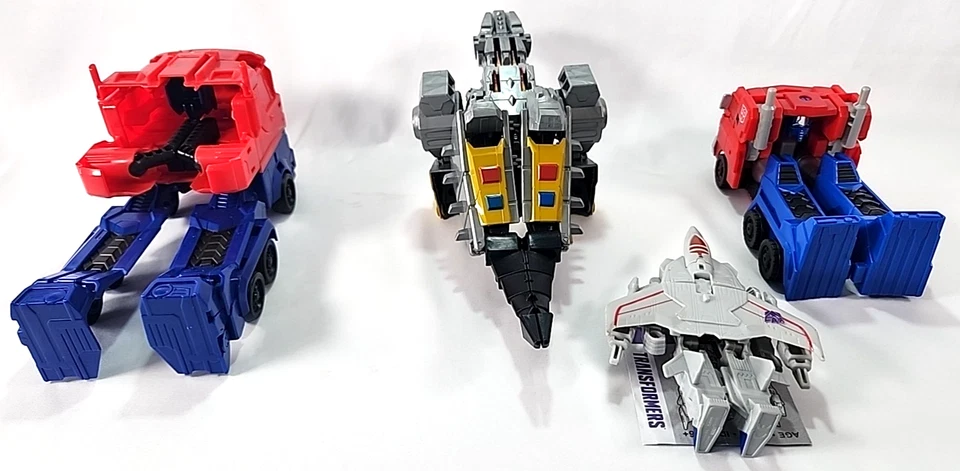 Transformers Set Of 4 Grimlock Starscream Optimus Prime - Titan & Bash Attack - Image 4 of 4