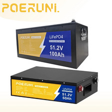 48V 50Ah 100Ah LiFePO4 Lithium Battery Deep Cycle Built-in BMS For Golf Cart NEW
