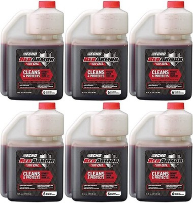 Echo Red Armor 6 Pack 2-Stroke Engine Oil 16 oz Bottle 50:1 Mix 6550006S-6PK