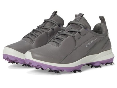 ECCO Women's Biom Tour Lace Waterproof Golf Shoe Steel 1010.5