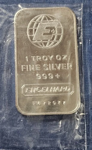 A ENGELHARD 1 OZ. SILVER COLLECTABLE BULLION SILVER BAR NICE SILVER BAR