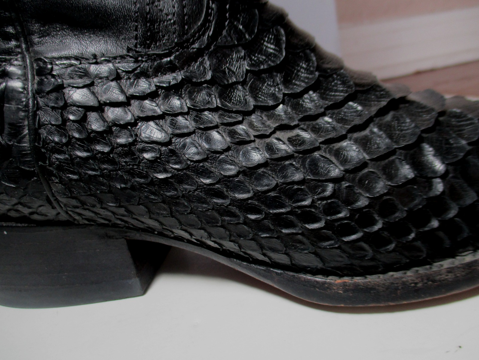 Montana Genuine Python Black Leather Western Cowb… - image 7