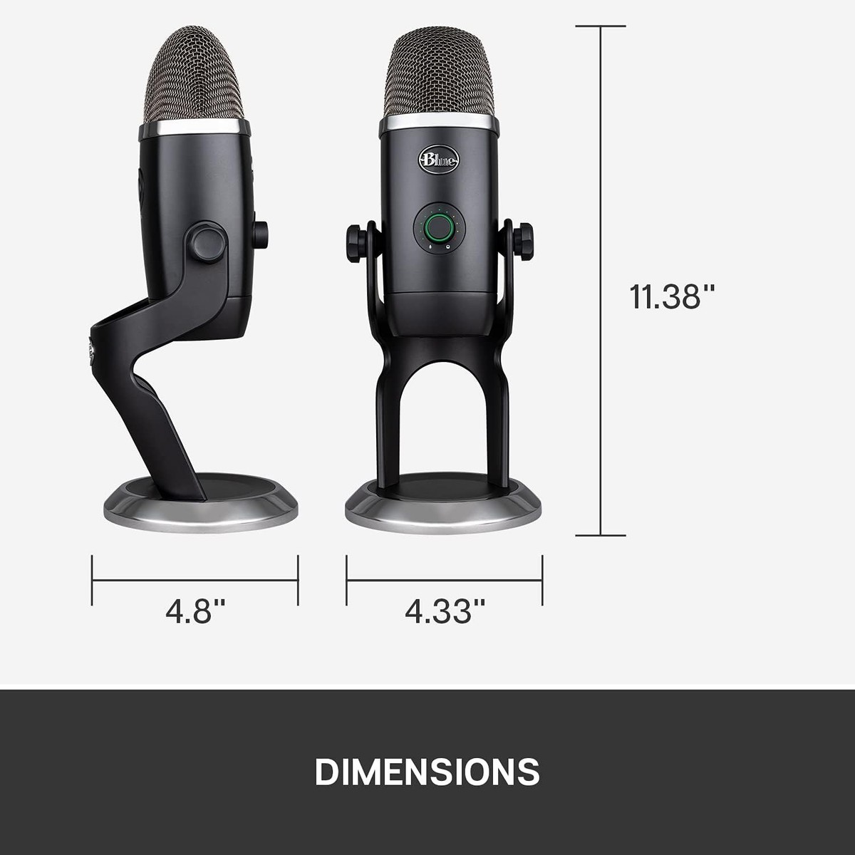 Yeti X USB Microphone - Blackout (988-000105) for Gaming