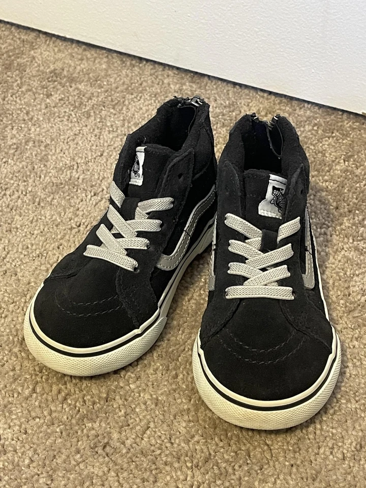 Vans Sk8-Mid Reissue Zip MTE Shoes Toddler Size 7.5 Black Gray Cold Weather - Image 4 of 4