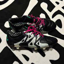 adidas X 15.2 CT Football Boots Black Pink Green Rare Vintage UK9.5
