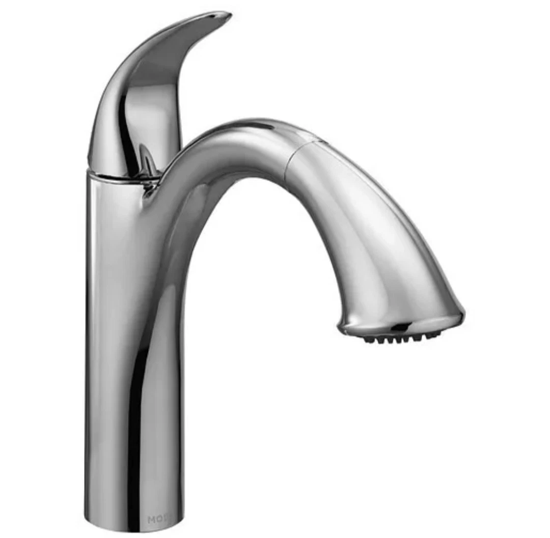 Moen 7545C Camerist Chrome One-Handle Low Arc Pullout Kitchen Faucet