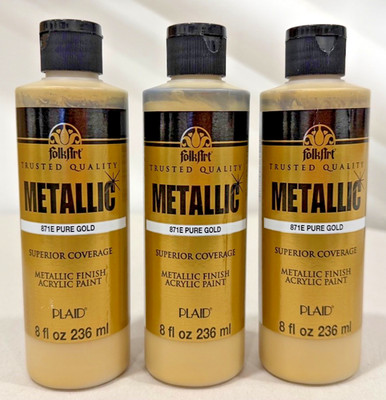 *AUSVERKAUFSPAKET* Multi Surface PURE GOLD Lackset 236ml Acryl Bastelfarbe
