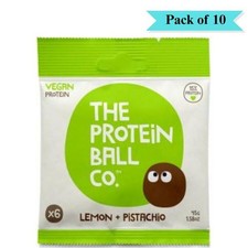 Image of The Protein Ball Co Lemon & Pistachio High Plant Protein - Pack of 10 (45g each)