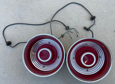 Ford Thunderbird Rear Bumper Brake Tail Light Lamp Housing Trim Pair 1962 Oem Ford Thunderbird Rear Bumper Brake Tail Light Lamp Housing Trim Pair 1962 Oem
