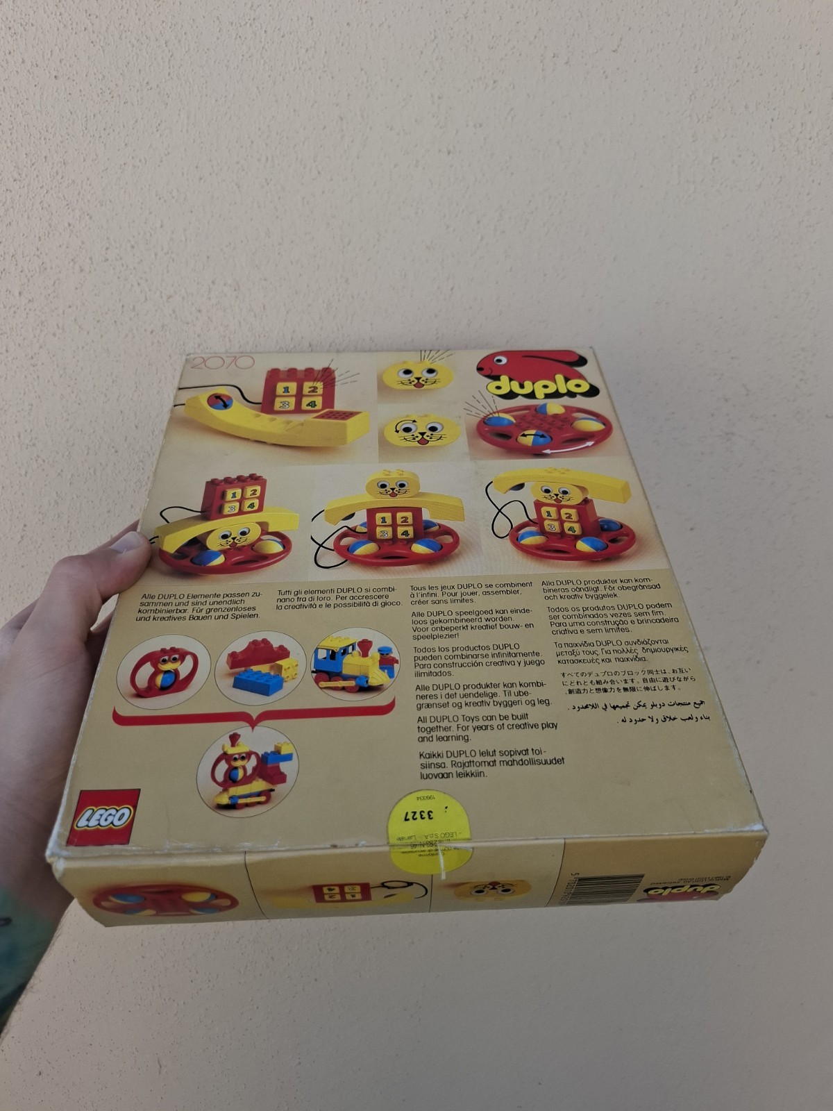LEGO DUPLO 2070 Telephone Rattle Phone Vintage Baby Toy Anni 80 New foto 5