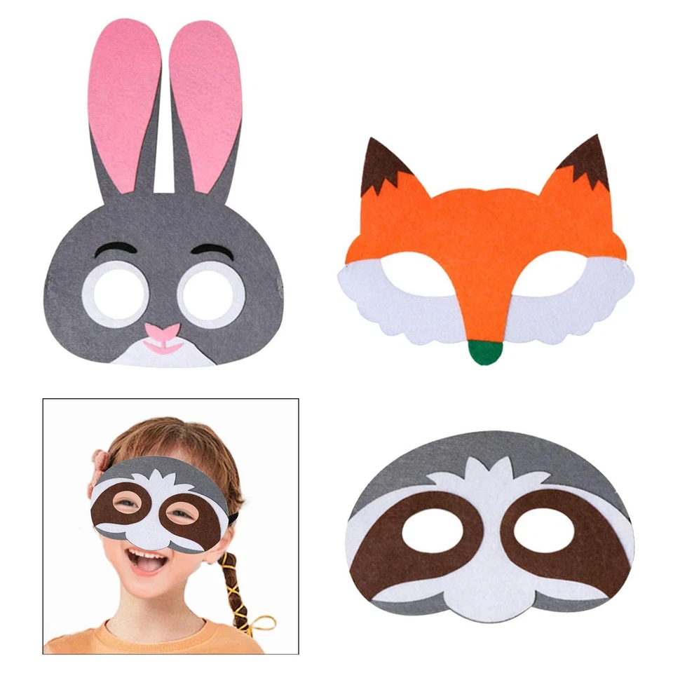 Animal Felt Mask Cute Role Playing Headgear for Celebrations Prom Masquerade - Image 2 of 2