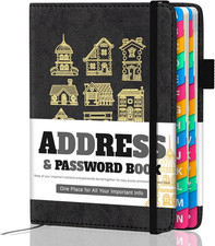 Address Book with Colorful Alphabetical Tabs – Telephone Address Contact Book