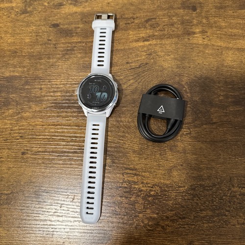 Garmin - Forerunner 570 42mm GPS Running Triathlon Smartwatch AMOLED Sky Blue C1