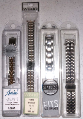 Wholesale Liquidation Lot of 4 New Adjustable Ladies Metal Bracelet Watch Band