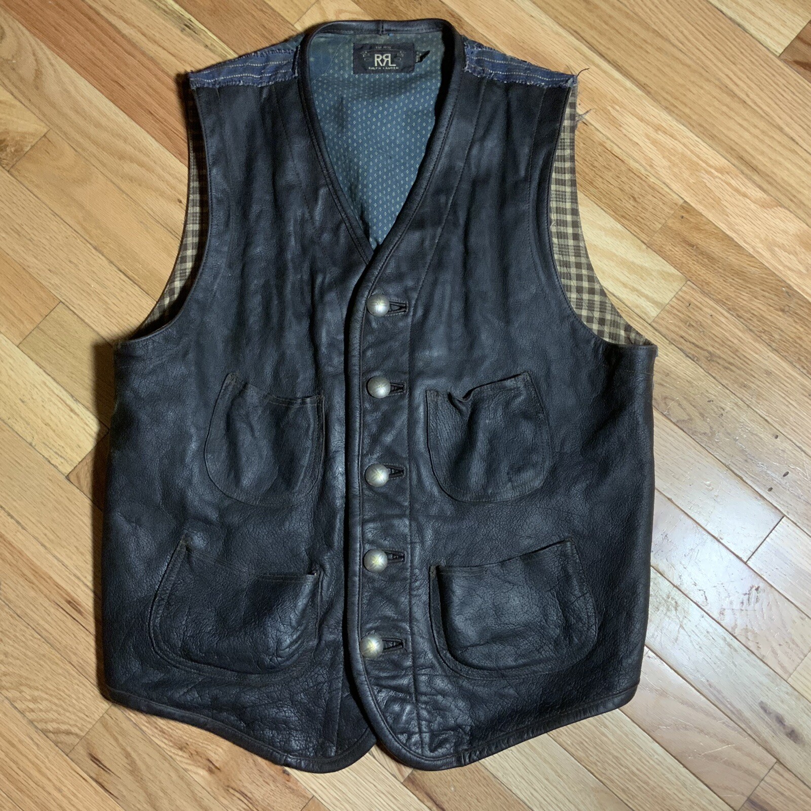 RRL BEACH CROSS VEST XL インディゴブルー