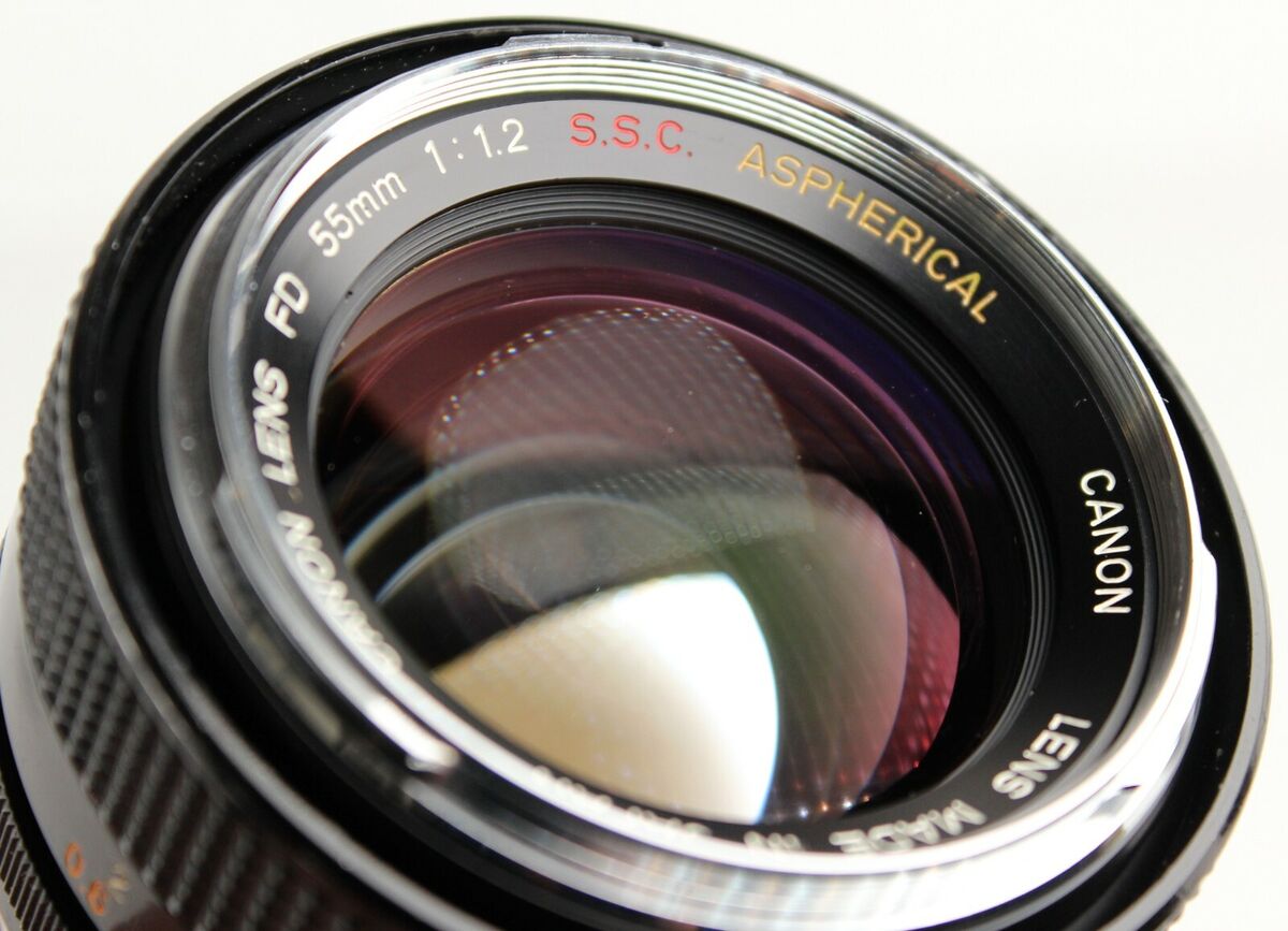 Canon FD 55mm f1.2 SSC Aspherical ASPH SLR Lens Made In Canon FD 55mm f1.2 SSC Aspherical ASPH SLR Lens Made In