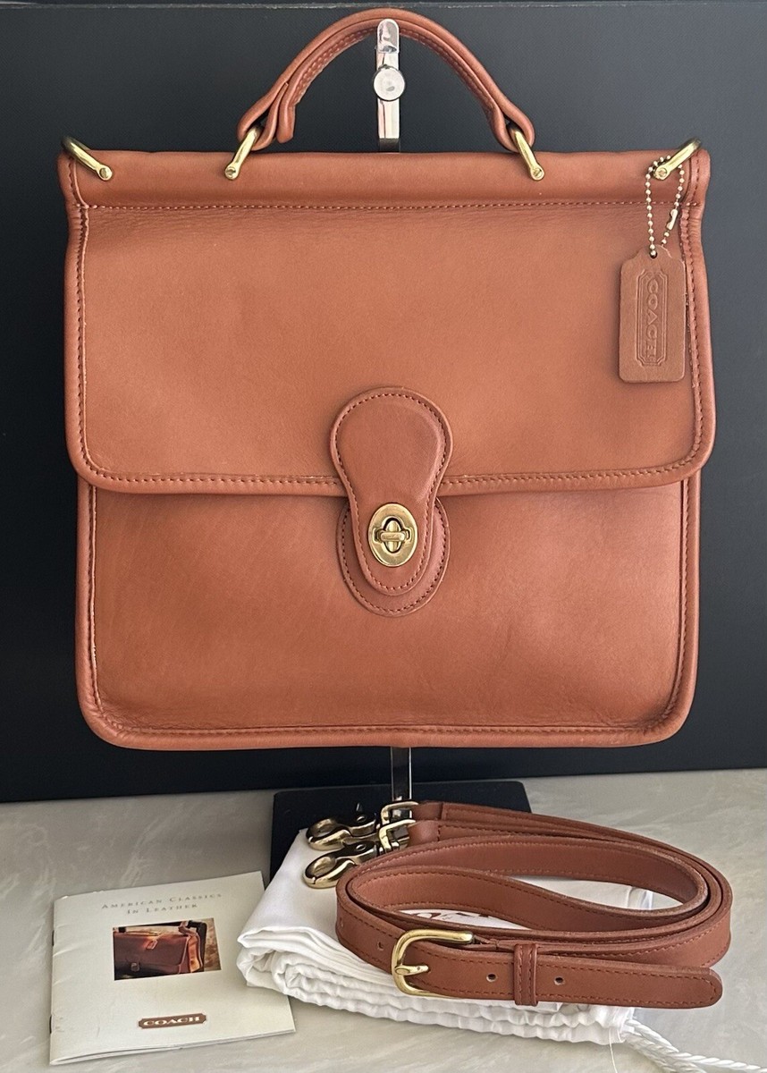 COACH WILLIS コーチ レザー カラーブロック ニュー ウィリス NWT COACH VINTAGE BRITISH TAN WILLIS TOP HANDLE CROSSBODY