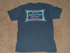 Longboard House Surf Shop Indialantic Florida Mens Blue T Shirt sz S 36" Chest