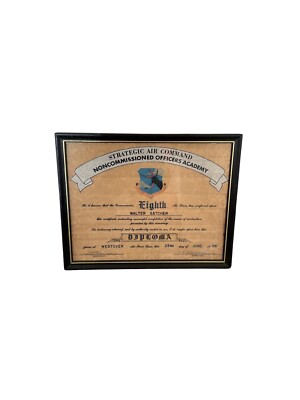 1956 USAF US Air Force SAC Strategic Air Command DIPLOMA Certificate