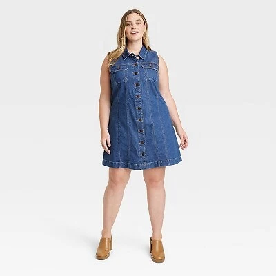 Universal thread denim dress cheap
