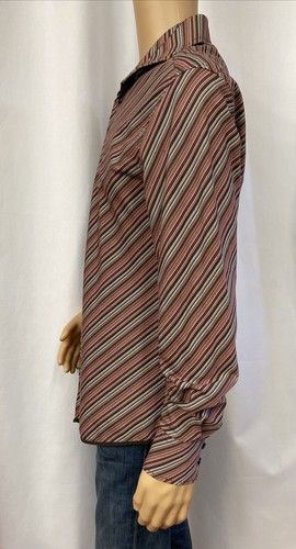 Ben Sherman THE ORIGINAL Striped Multicolor Men Shirt Size 2/M #R2 - Picture 6 of 12