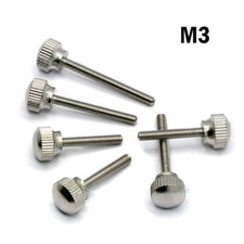 Knurled Thumb Screws Stainless Steel Hand Grip Knob Bolts M3x18/25/30mm