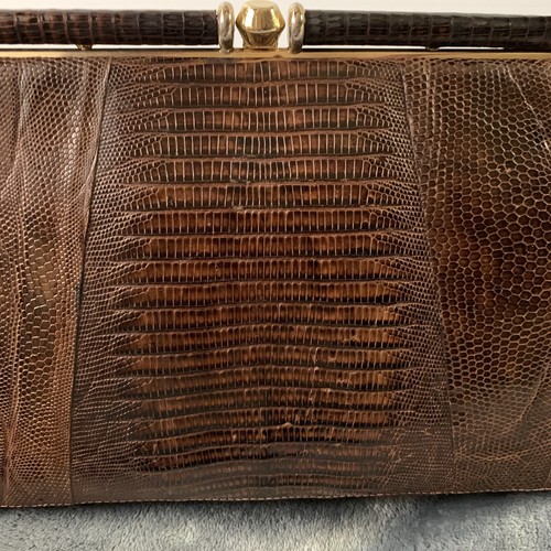 Vintage Lizard Handbag 1940's - 1950's - Picture 7 of 17