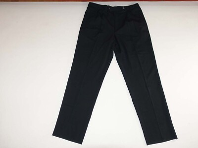 Cutter & Buck Men's Microfiber Trouser Dress Pants 42 NWT Black Unfinished Hems