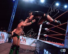 Brian Cage Alberto Del Rio Signed 11x14 Photo BAS COA WWE AEW Lucha Libre AAA 30