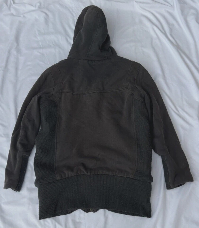 Dollhouse Outerwear Dark Gray Winter Faux Fur Lined Hoodie Coat Size Large - Image 2 of 4