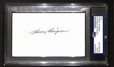 Harry Hooper HOF Signed Cut on 3x5 Post Card Chicago White Sox PSA/DNA 194928