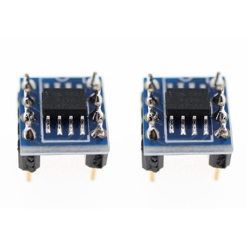 新品未使用OPA627AP 4個 変換基板2枚 セット 2Piece OPA627 X2 Turn to Dual Op OPA627 Single Op to Dual Op