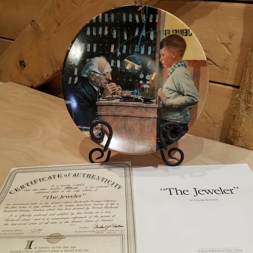 New Norman Rockwell The Jeweler Collectors Plate Knowles 1993 Swanky Barn - Picture 12 of 12