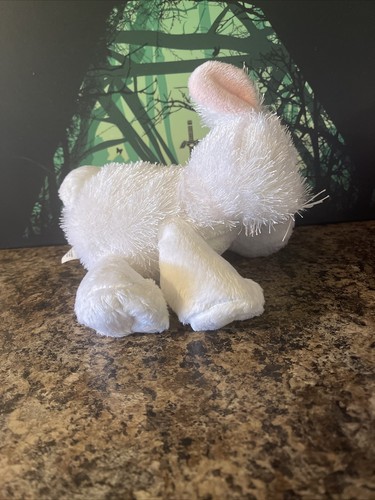 Ganz Lil KinzWebkinz Rabbit Bunny HM078 Plush Stuffed Animal White Fuzzy No Code - Picture 2 of 4