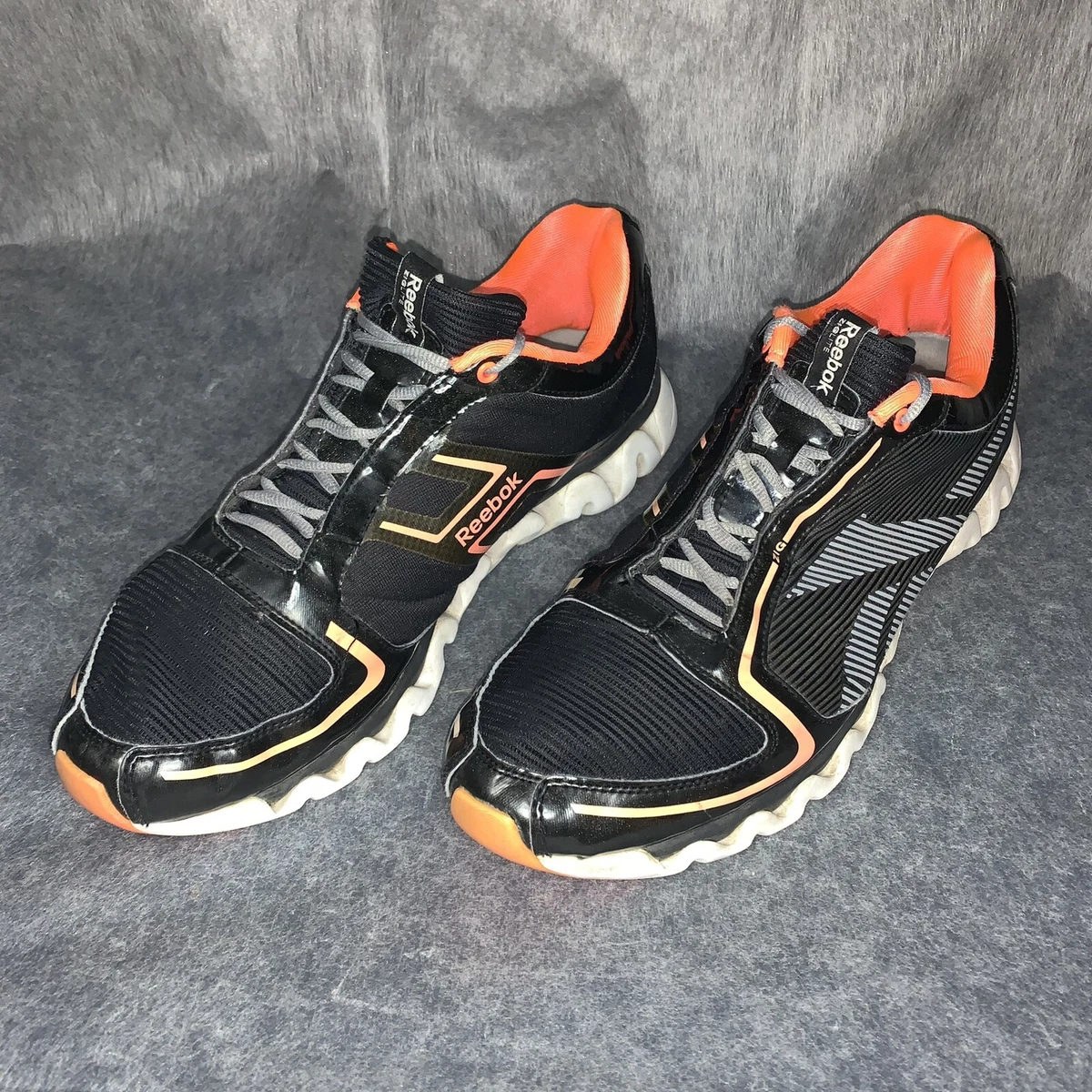 Reebok Ziglite Black Orange Size US 13 Men s Fair Condition UK 12 EUR 47 CM 31