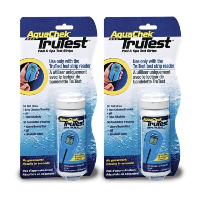 Aquachek Swimming Pool Spa & Hot Tub Digital Reader Test Strips - 2 x 50 Strips