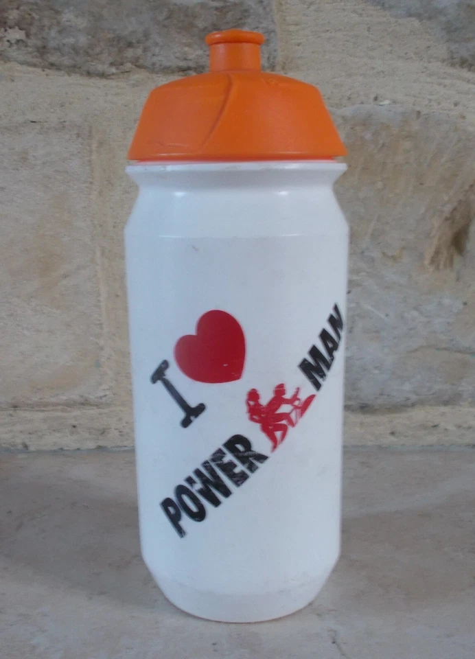 POWERMAN Tacx bicicletas botella de agua bicicleta de carretera equipo ciclismo maratón blanco naranja Foto 3 de 4