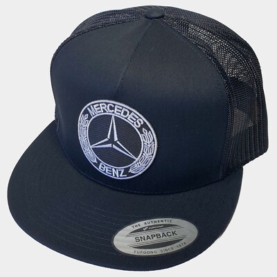 Mercedes Benz Embroidered Patch Trucker Hat/YP Classics 6006 Black