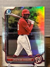 CHRISTIAN VAQUERO 2022 BOWMAN CHROME DRAFT REFRACTOR CARD# BDC-64